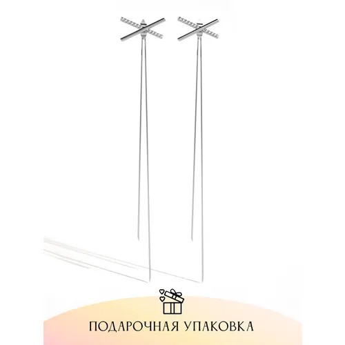 Серьги пусеты Caroline Jewelry, серебряный