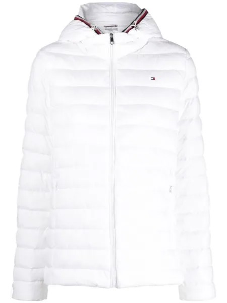 Tommy Hilfiger пуховик с капюшоном, белый
