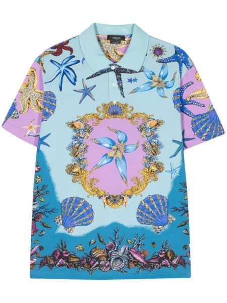 Versace рубашка поло Les Tresors de la Mer, синий