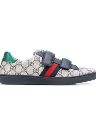 Gucci Kids кроссовки с узором в виде логотипов и полосками