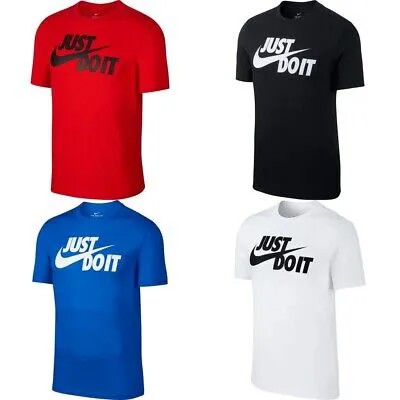Мужская футболка Nike, спортивная одежда Just Do It, спортивная рубашка с круглым вырезом и короткими рукавами