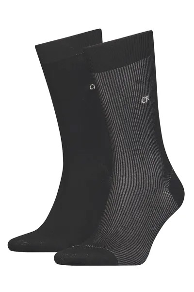 Длинные носки – 2 пары Calvin Klein, черный