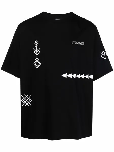 Marcelo Burlon County of Milan футболка с графичным принтом