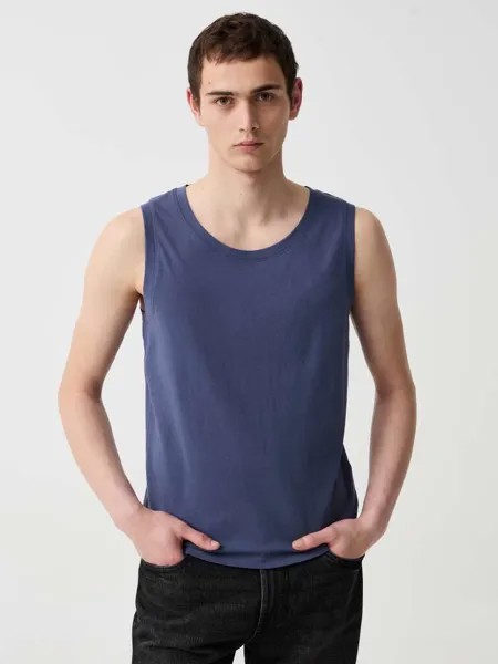 Хлопковая майка с круглым вырезом Ovs, цвет indigo blue