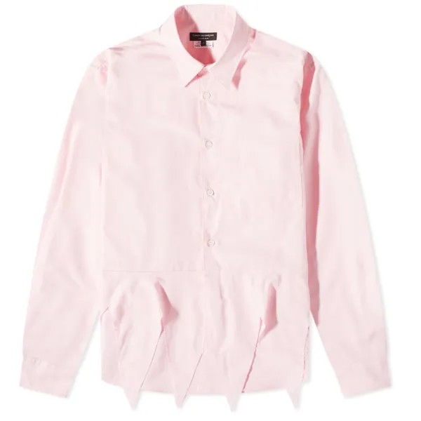 Рубашка с зигзагообразным подолом Comme des Garçons Homme Plus, розовый