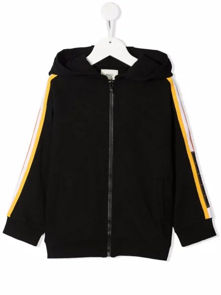 Fendi Kids худи на молнии с логотипом