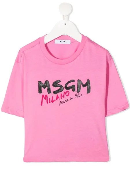 MSGM Kids футболка с логотипом