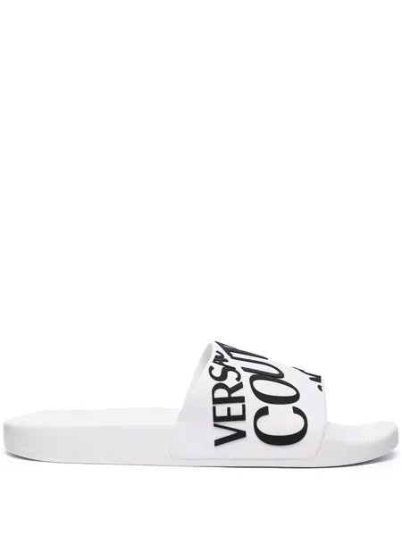 Versace Jeans Couture шлепанцы с тисненым логотипом