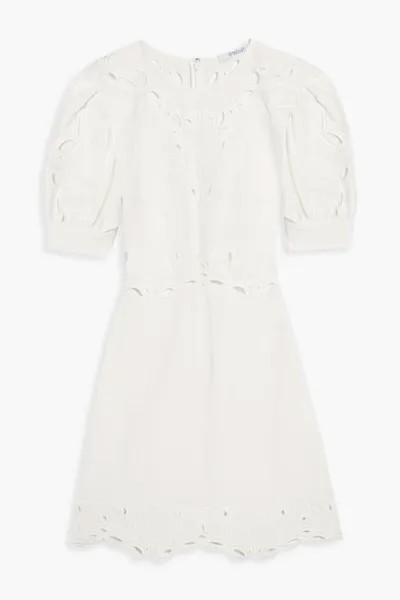 Платье мини Everett из английской вышивки из льна и хлопка Derek Lam 10 Crosby, цвет Off-white