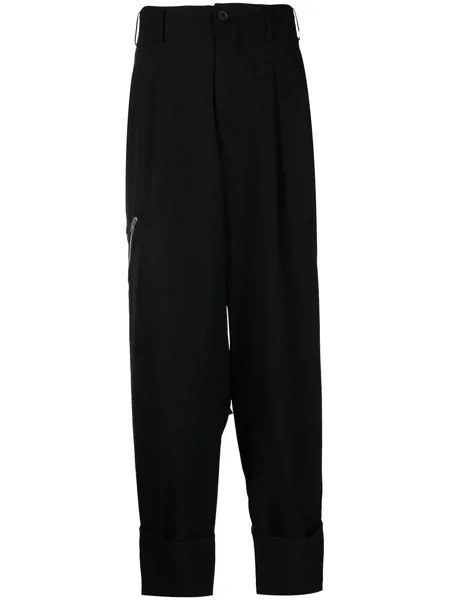 Yohji Yamamoto зауженные брюки с молниями