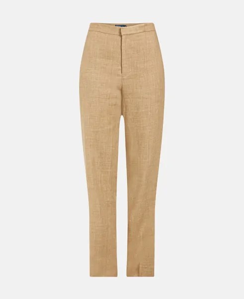 Шелковые брюки Polo Ralph Lauren, цвет Tan