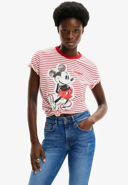 Футболка с принтом Mickey Mouse Desigual, красный