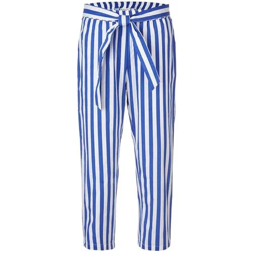 Широкие хлопковые брюки на резинке Button Blue 119BBGC63011005 Синий 146
