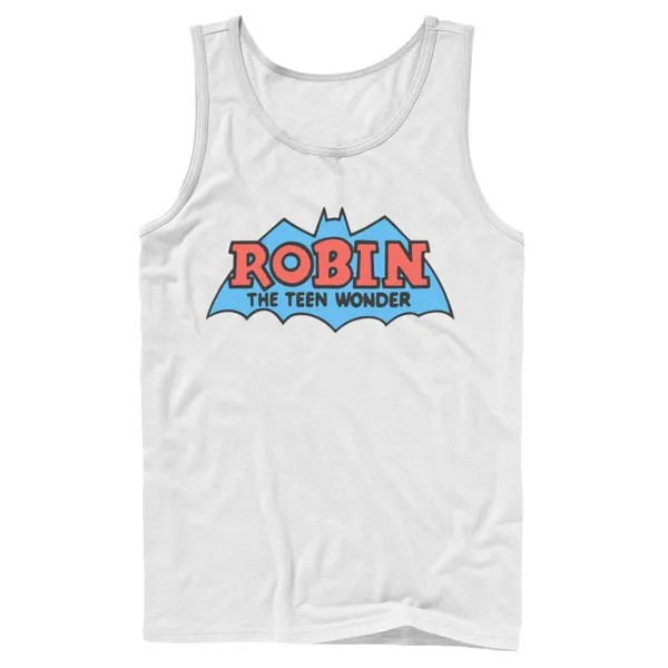 Мужская классическая майка с логотипом DC Comics Robin The Teen Wonder