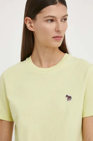 Хлопковая футболка PS Paul Smith, зеленый