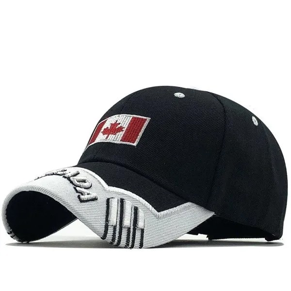 Бейсболки Канада Флаг Регулируемые мужчины БейсболКа Открытый Спорт Мужчины Женщины Хлопок Snapback Вс Защита Летние шляпы ВС