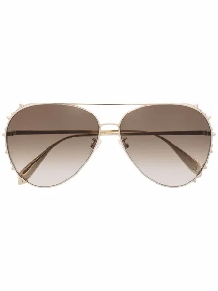 Alexander McQueen Eyewear солнцезащитные очки с заклепками-шипами