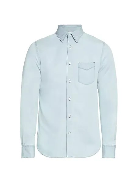 Рубашка на пуговицах Benoit Chambray Officine Générale, цвет light indigo