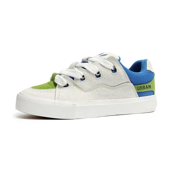 Кроссовки URBAN AUTHENTIC Skateboarding Shoes Unisex Low-top, белый/серый