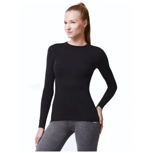 Термобелье футболка женская с длинным рукавом серии SOFT цвет черный, размер S