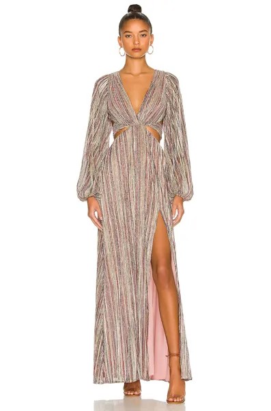 Платье мини House of Harlow 1960 x REVOLVE Jerri Maxi Dress, цвет Metallic Multi