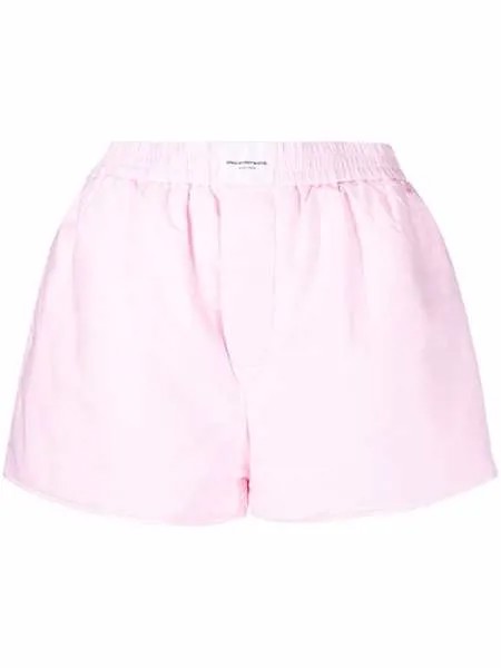 Alexander Wang шорты с нашивкой-логотипом