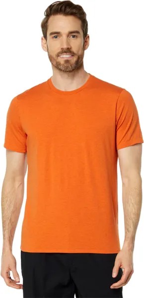 Комфортная эластичная футболка Pima с короткими рукавами L.L.Bean, цвет Peak Orange Heather