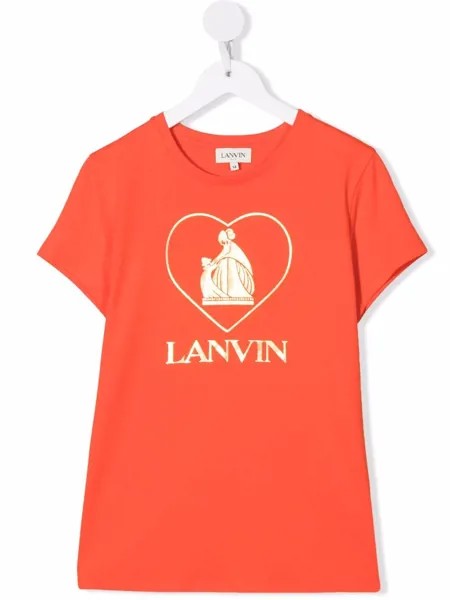 LANVIN Enfant футболка Mother and Child с логотипом