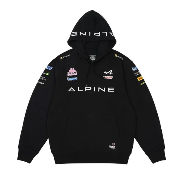 Толстовка Palace x Kappa For Alpine 'Black', черный