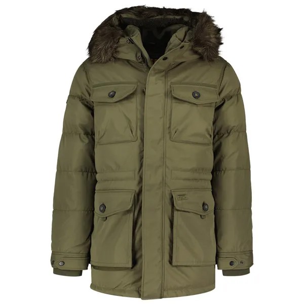 Парка Superdry Chinook Faux Fur, зеленый