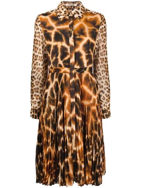Roberto Cavalli платье-рубашка с леопардовым принтом
