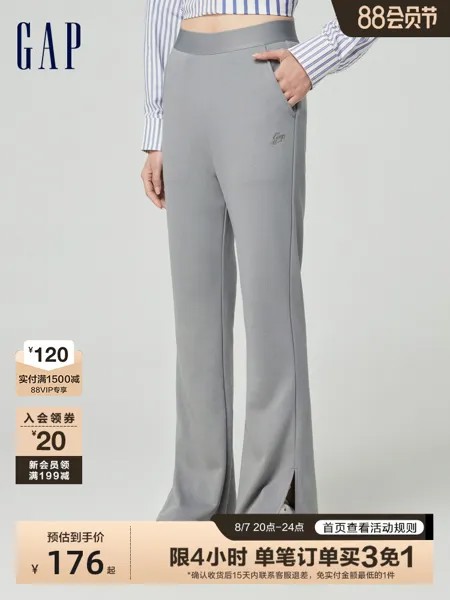 Брюки-клеш женские Gap трикотажные, черный