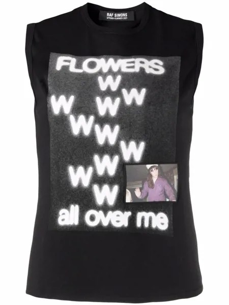 Raf Simons топ с принтом Flowers All Over Me