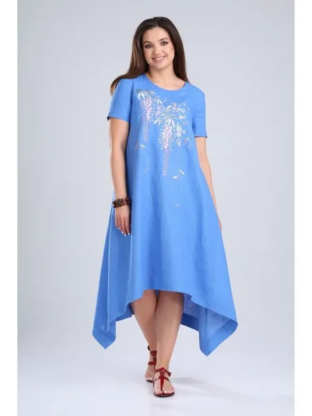 Платье 419-017-голубой