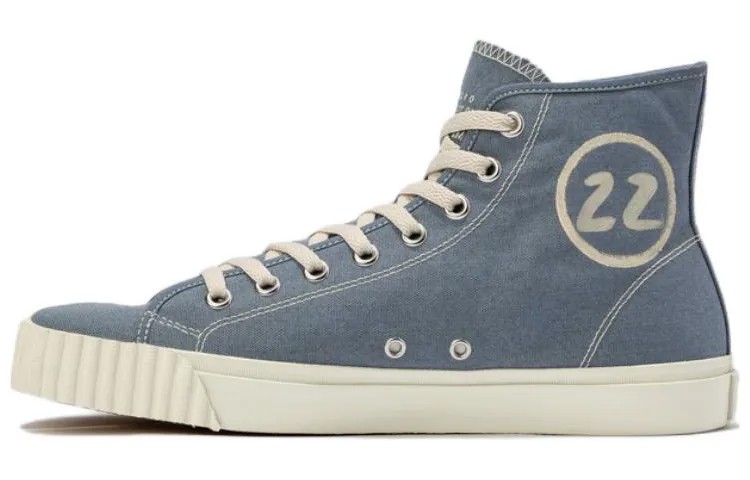 Tabi Canvas Shoes Women's High-top Blue Maison Margiela