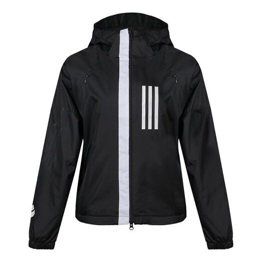 Куртка с капюшоном спортивная куртка Adidas, черный
