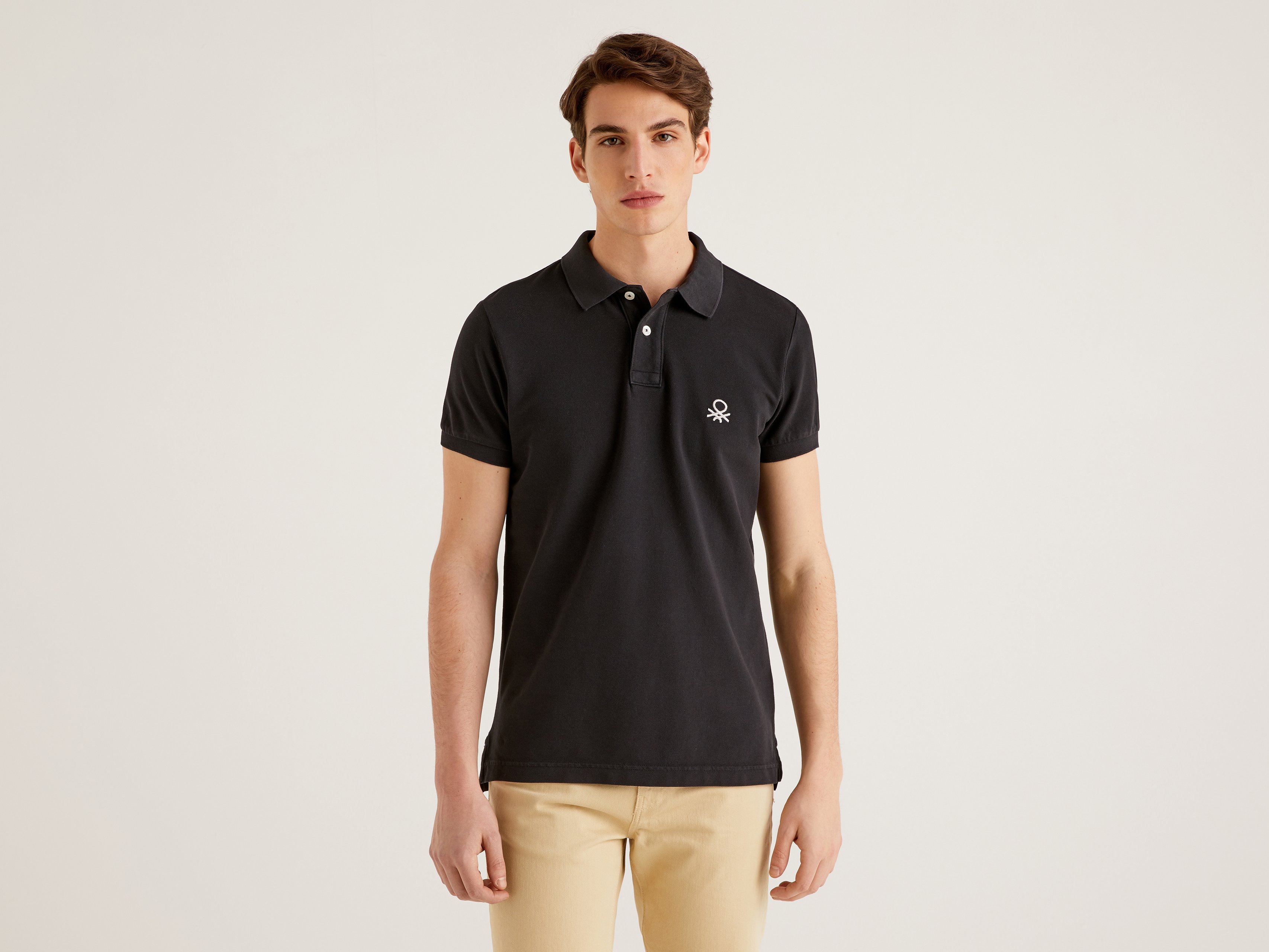 Футболка-поло мужская United Colors of Benetton CCC_3089J3178 черная M