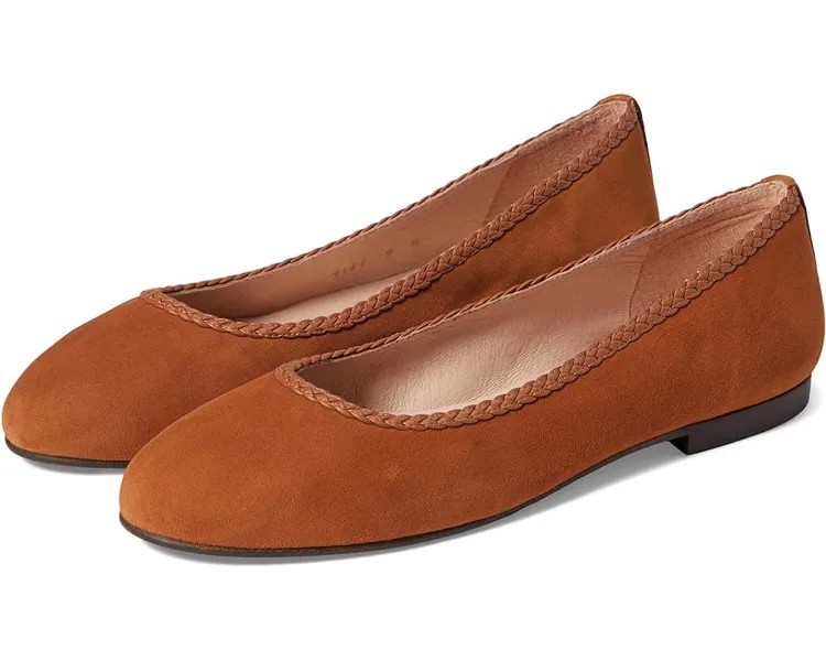 Балетки French Sole Lida, цвет Cognac/Braid Suede/Nappa