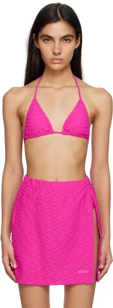 Розовый бикини-топ 'La Greca' Versace Underwear