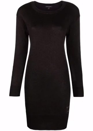 Armani Exchange платье-джемпер с длинными рукавами