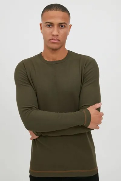 Лонгслив INDICODE Langarmshirt, зеленый