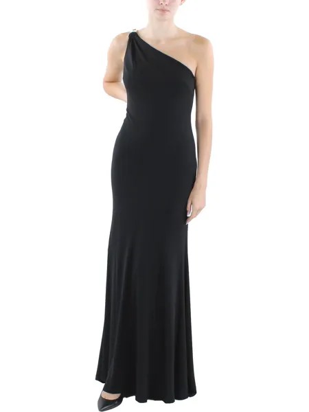 Женское вечернее платье с цепочкой из крепа Donna Karan, черный