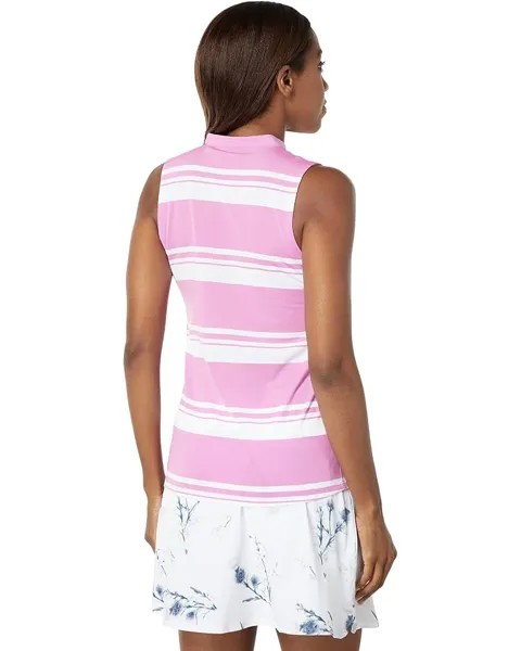 Поло Puma Cloudspun Valley Stripe Sleeveless Polo, цвет Mauve Pop