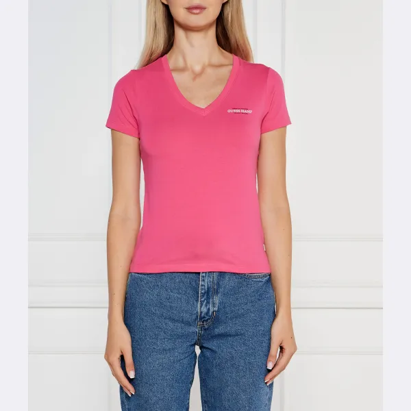 Облегающая футболка «Америка» Guess, розовый