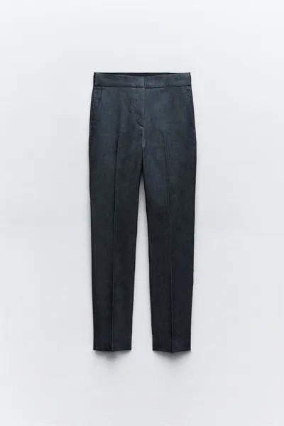 Брюки с пояснением ZARA, индиго