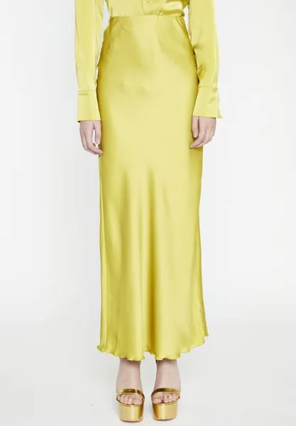 Юбка длинная Chartreuse Bias-Cut Glamorous, цвет yellow sateen