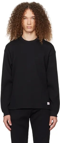 Черный свитшот с нашивками Alexander Wang