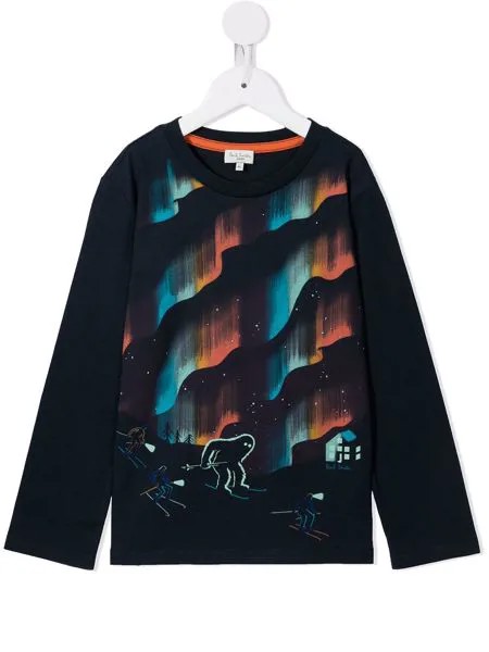 Paul Smith Junior футболка с длинными рукавами и графичным принтом