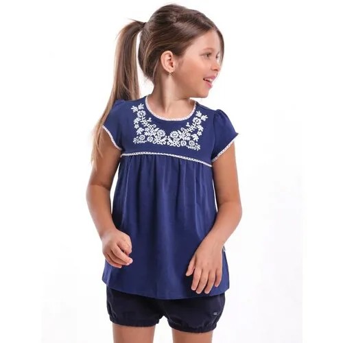 Футболка Mini Maxi, хлопок, размер 98, синий
