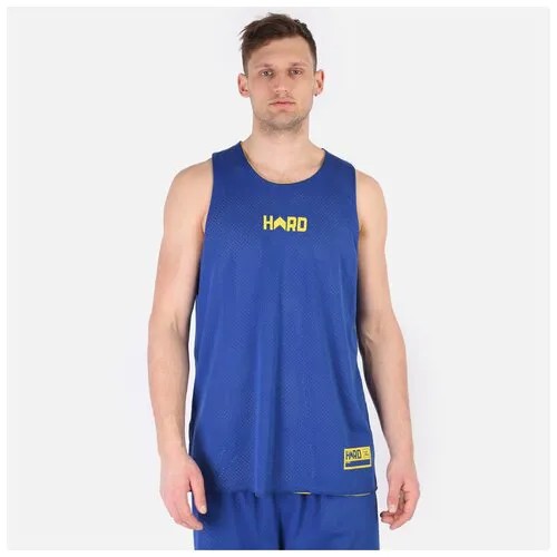 Майка Hard, размер 2XL, синий, желтый